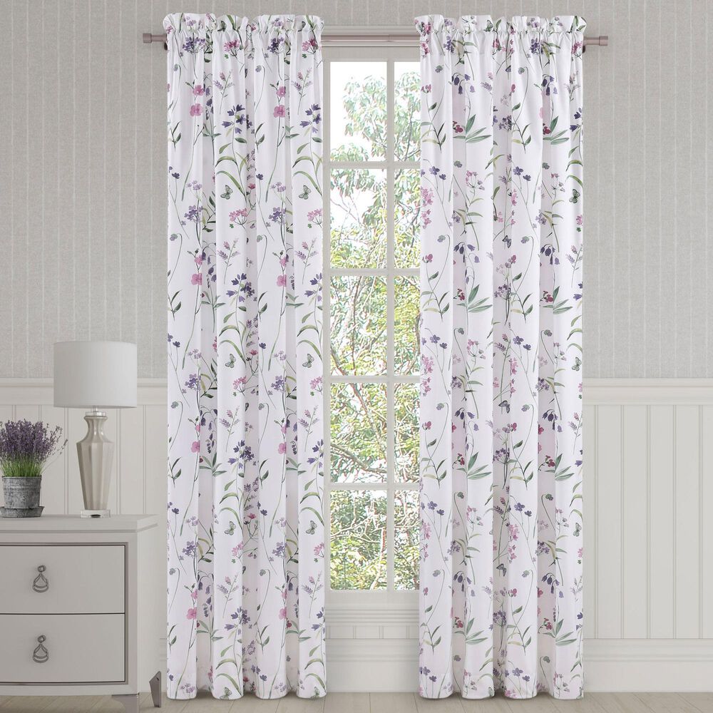 J. Queen New York Nola 84&quot; x 41&quot; Window Panel Pair in Lavender and Lilac, , large