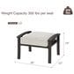 Hearth and Haven 26" Patio Ottoman in Beige (Set of 2), , large