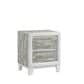 Titanic Furniture Artic 2-Drawer Nightstand in Gray and White, , large