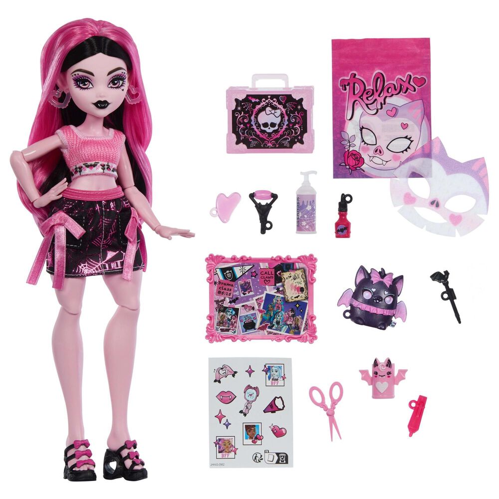 Monster High Self-Scare Secrets Draculaura Fashion Doll with Accessories, , large