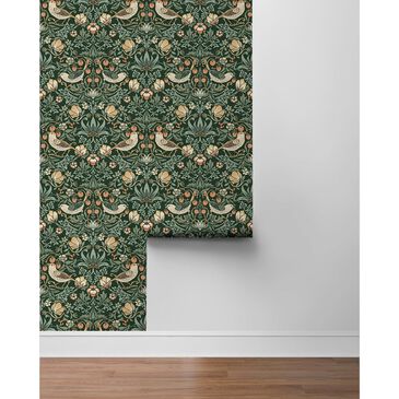NextWall Aves Garden 216" x 20.5" Peel and Stick Wallpaper in Forest Green, , large