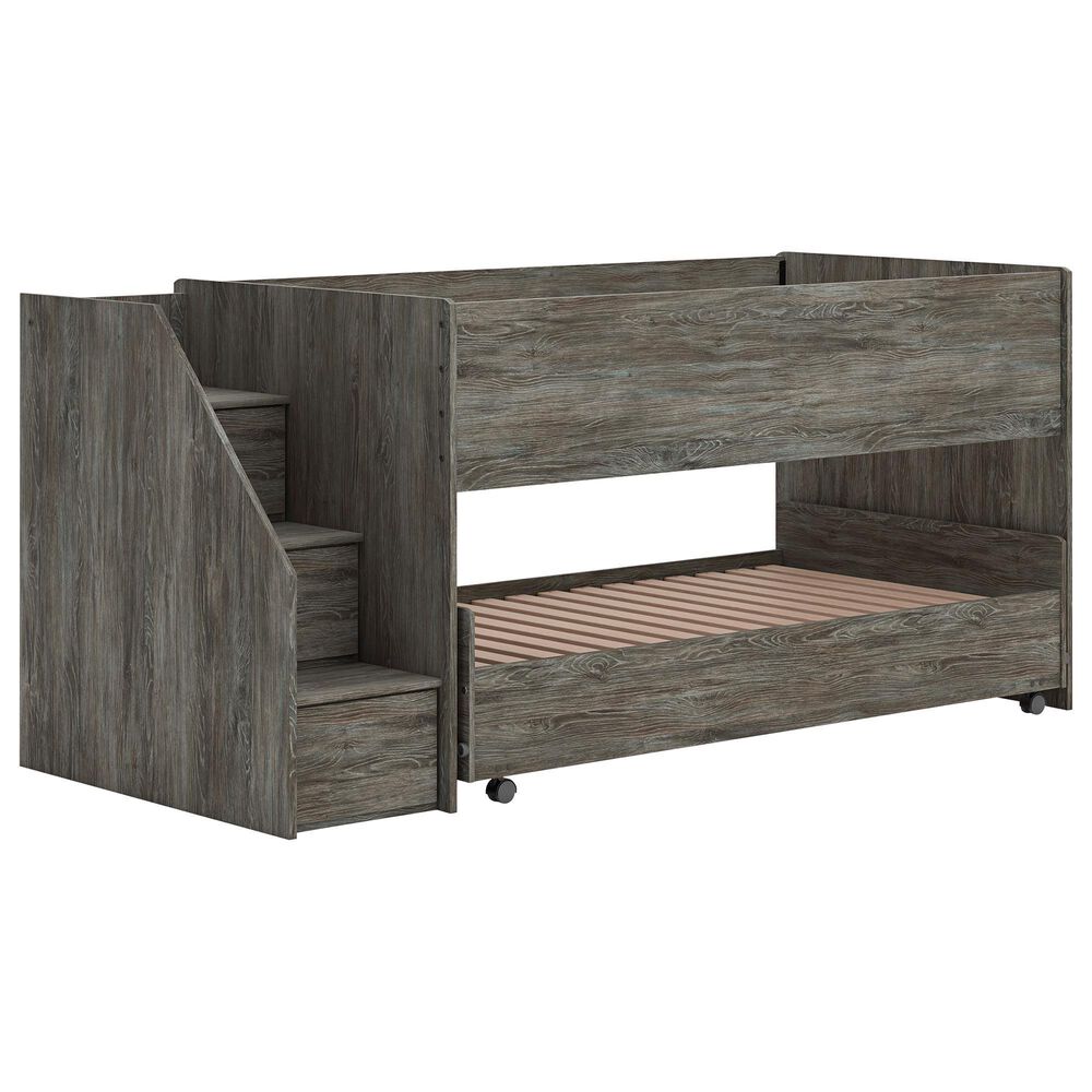 Ashley Frandern Twin over Twin Loft Bed in Gray, , large