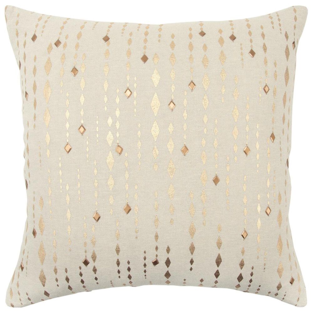 Rizzy Home 20" x 20" Pillow Cover in Tan with Gold, , large