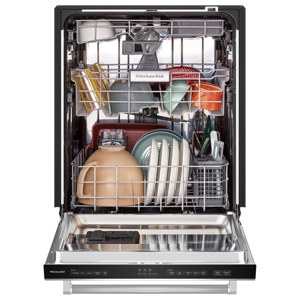 KitchenAid 24&quot; Built In Bar Handle Dishwasher with Top Control in Print Shield Stainless, , large