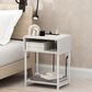 HOMLUX 19.7"3-Tier End Table in White, , large
