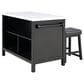 Furniture of America Albergo 3-Piece Bar Set in Black and White, , large