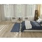 Nourison Twist Reversible 2"2" x 8" Blue Indoor/Outdoor Runner, , large