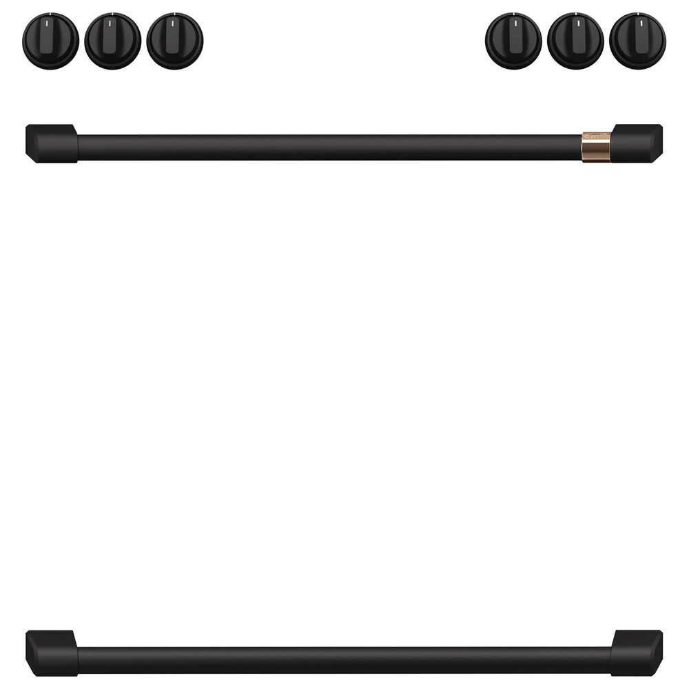 Cafe Handle and Knob Kit for Range in Flat Black, , large