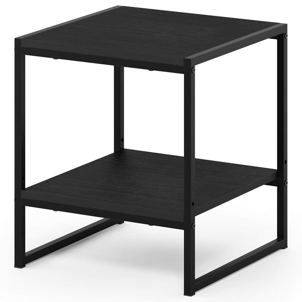 HOMLUX 2-Tier End Table in Americano and Black, , large