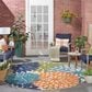 Nourison Aloha ALH05 5"3" Round Multicolor Indoor/Outdoor Area Rug, , large