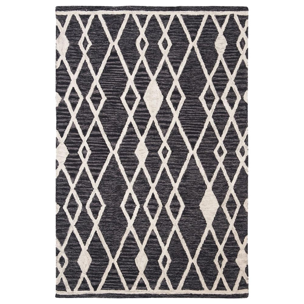 Safavieh Micro-Loop MLP157H 3" x 5" Charcoal and Ivory Area Rug, , large