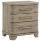 Crown Mark Veranda 3 Drawer Nightstand in Khaki, , large