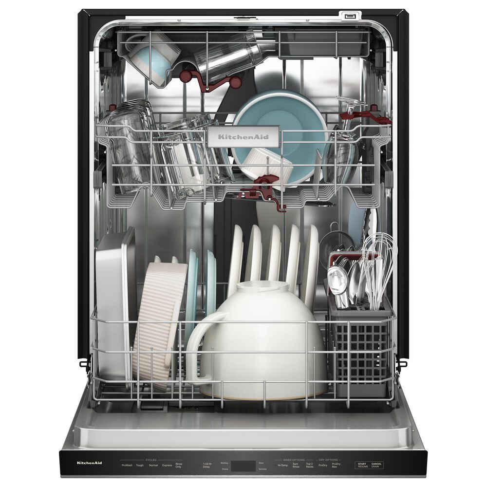 KitchenAid 24&quot; Max Jets Third Rack Dishwasher with Top Control and ProDry System in PrintShield Stainless, , large