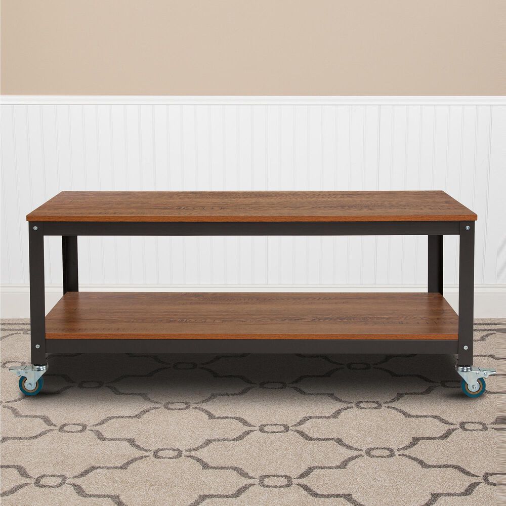 Flash Furniture Livingston TV Stand in Brown, , large