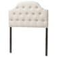Baxton Studio Morris Twin Upholstered Headboard in Light Beige, , large