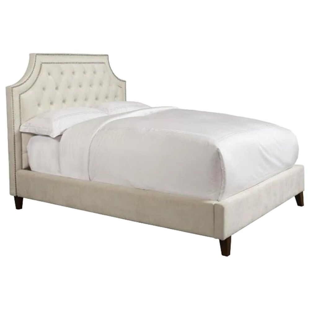 Simeon Collection Jasmine Queen Upholstered Bed in Champagne, , large