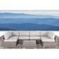 Hearth and Haven 7-Piece Outdoor L-Shaped Sectional Set in Gray, , large