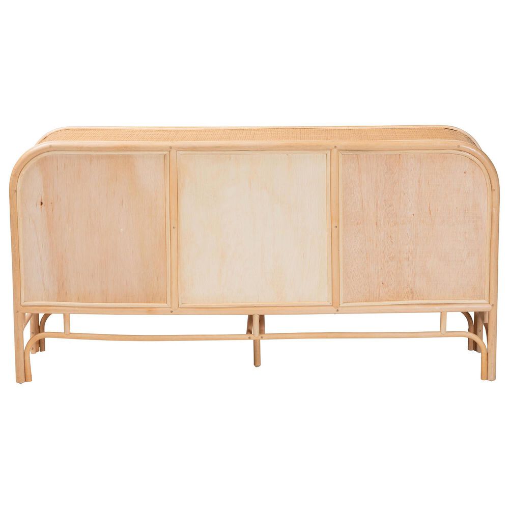 Baxton Studio Carabella 2-Door Rattan Storage Cabinet in Natural, , large
