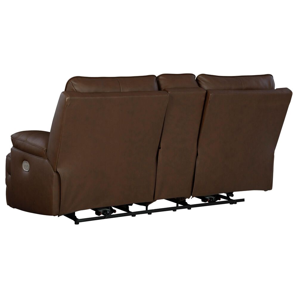 Ashley VonRyan Power Reclining Loveseat with Adjustable Headrest in Tobacco, , large