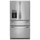 Whirlpool 26.2 Cu. Ft. French Door Refrigerator with External Water and Ice Dispensing System in Stainless Steel, , large