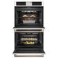 Cafe 2-Piece Kitchen Package with Matte White 30" Smart Built-In Convection Double Wall Oven and Stainless Steel 30" Electric Cooktop, , large