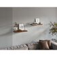 Hearth and Haven 32" Floating Wall Shelf in Walnut (Set of 2), , large