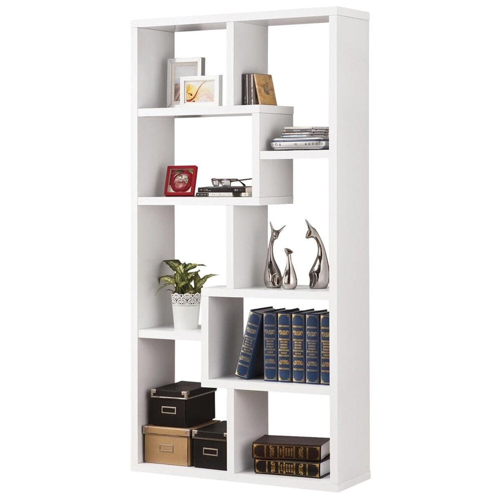 Living Essentials Multiple Cubed Rectangular Bookshelf in White, , large
