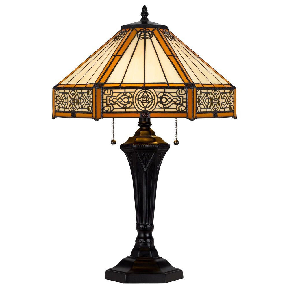 Cal Lighting 24" Tiffany Table Lamp in Dark Bronze, , large