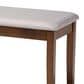 Baxton Studio Teresa Dining Bench with Grey Cushion in Walnut Brown, , large