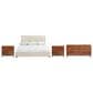 Bernhardt Brasea Queen Upholstered Panel Bed with Dresser and Two Nightstands in Lume, , large