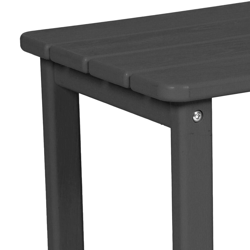 Hearth and Haven 3-Piece Outdoor Folding Adirondack Chair Set with Side Table in Gray, , large