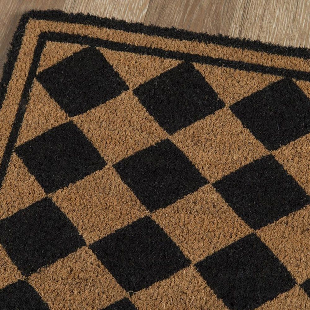 Momeni Erin Gates Park PAR-3 1&#39;6&quot; x 2&#39;6&quot; Black Door Mat, , large