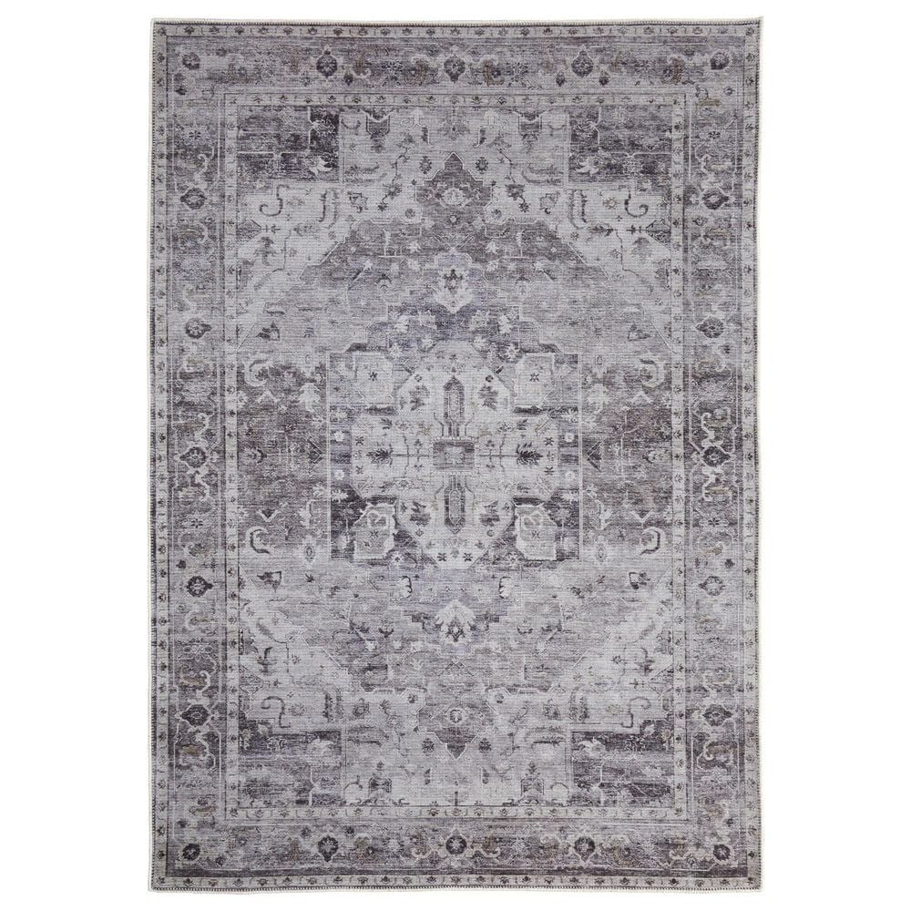 Feizy Percy 4" x 6" Gray and Ivory Area Rug, , large