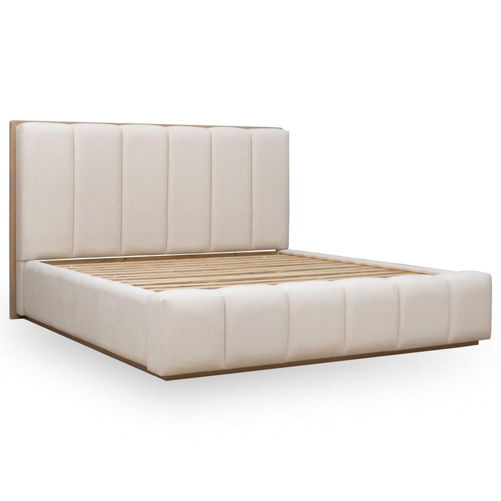 Urban Home Gardenia Queen Upholstered Bed in Chai, , large