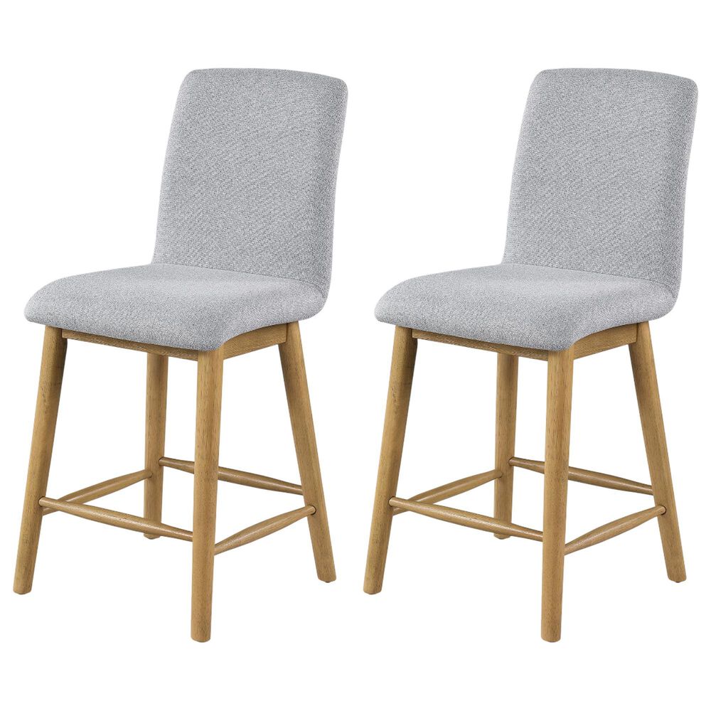 Furniture of America Nayel Upholstered Counter Height Chair in Natural (Set of 2), , large