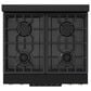 Thor Kitchen Gordon Ramsay 4.55 Cu. Ft. 30" Professional Natural Gas Range with Navy Blue Handle Kit in Black, , large
