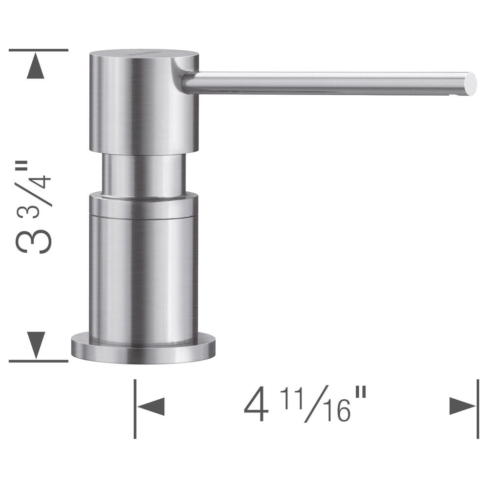 Blanco Lato Soap Dispenser in Stainless Steel, , large