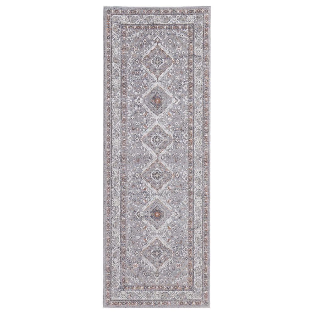 Feizy Francisco Oriental 2"10" x 8" Gray and Rust Runner, , large