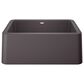 Blanco Ikon 27" Apron Single Bowl Farmhouse Sink in Cinder, , large