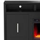 Legends Home Sunset 83" Fireplace Console with Fireplace Insert in Seal Skin Black, , large
