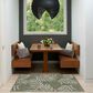 Nourison Garden Oasis GOA01 Green and Ivory 3" x 5" Indoor/Outdoor Area Rug, , large