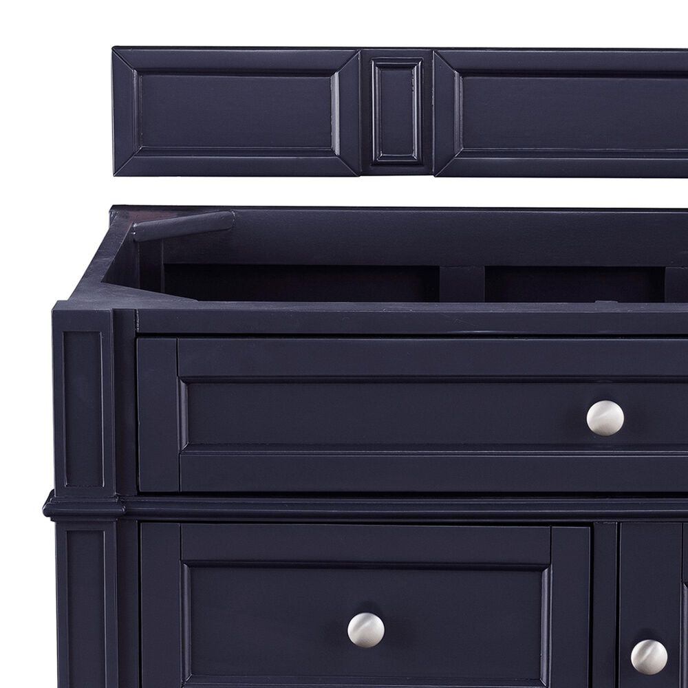 James Martin Vanities Brittany 36&quot; Single Bathroom Vanity in Victory Blue with 3 cm Arctic Fall Solid Surface Top and Rectangle Sink, , large