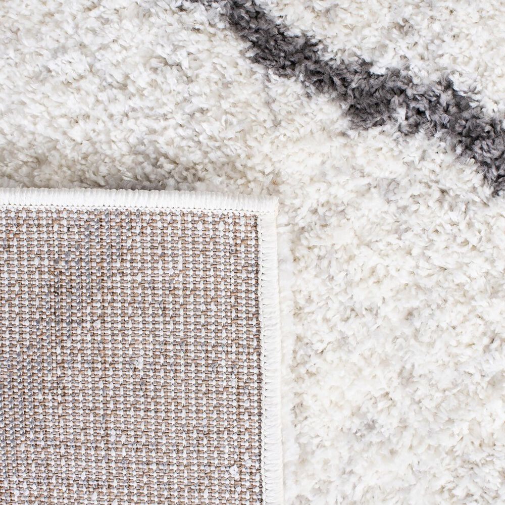 Safavieh August Shag AUG582A 2&#39;2&quot; x 9&#39; Ivory and Grey Runner, , large