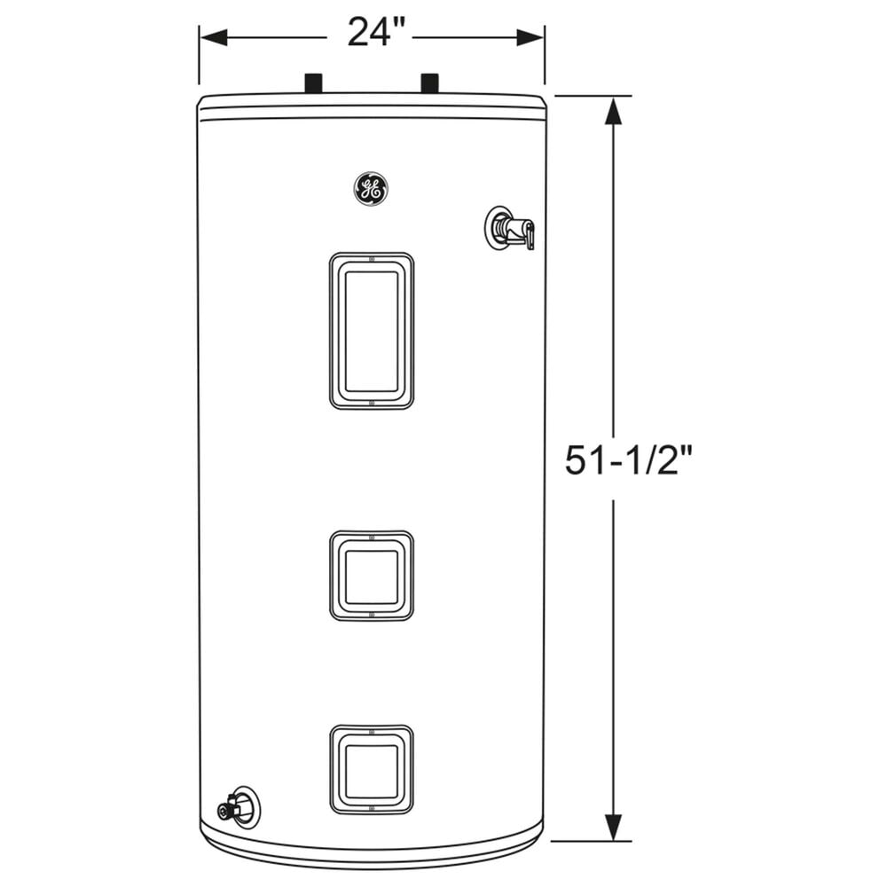 GE Appliances 50-Gallon Short Electric Water Heater in Gray, , large