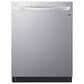 LG 24" Built-In Bar Handle Dishwasher with 3rd Rack in Stainless Steel, , large