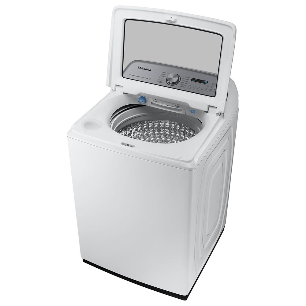 Samsung 5.2 Cu. Ft. Large Capacity Smart Top Load Washer and 7.4 Cu. Ft. Smart Gas Dryer Laundry Pair in White, , large
