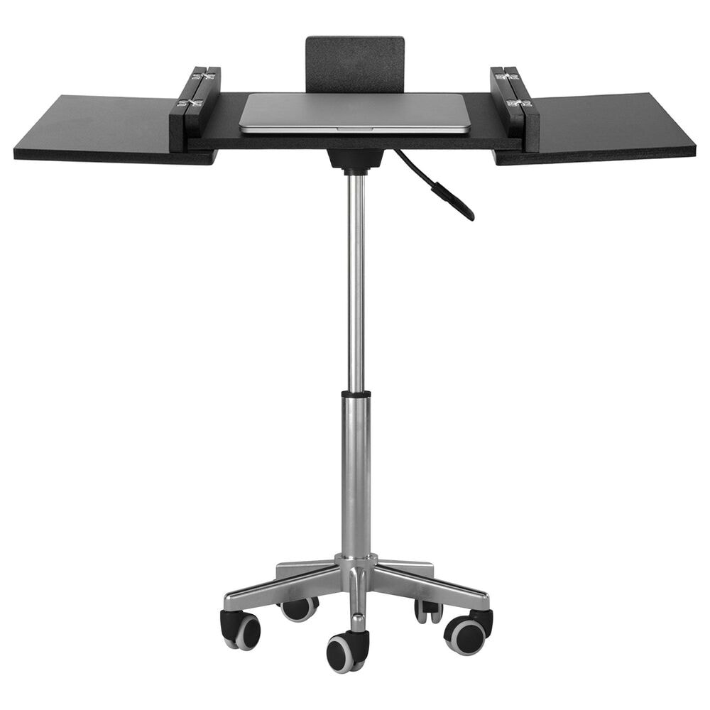 Rta Products Llc Folding Table Laptop Cart in Graphite and Chrome, , large