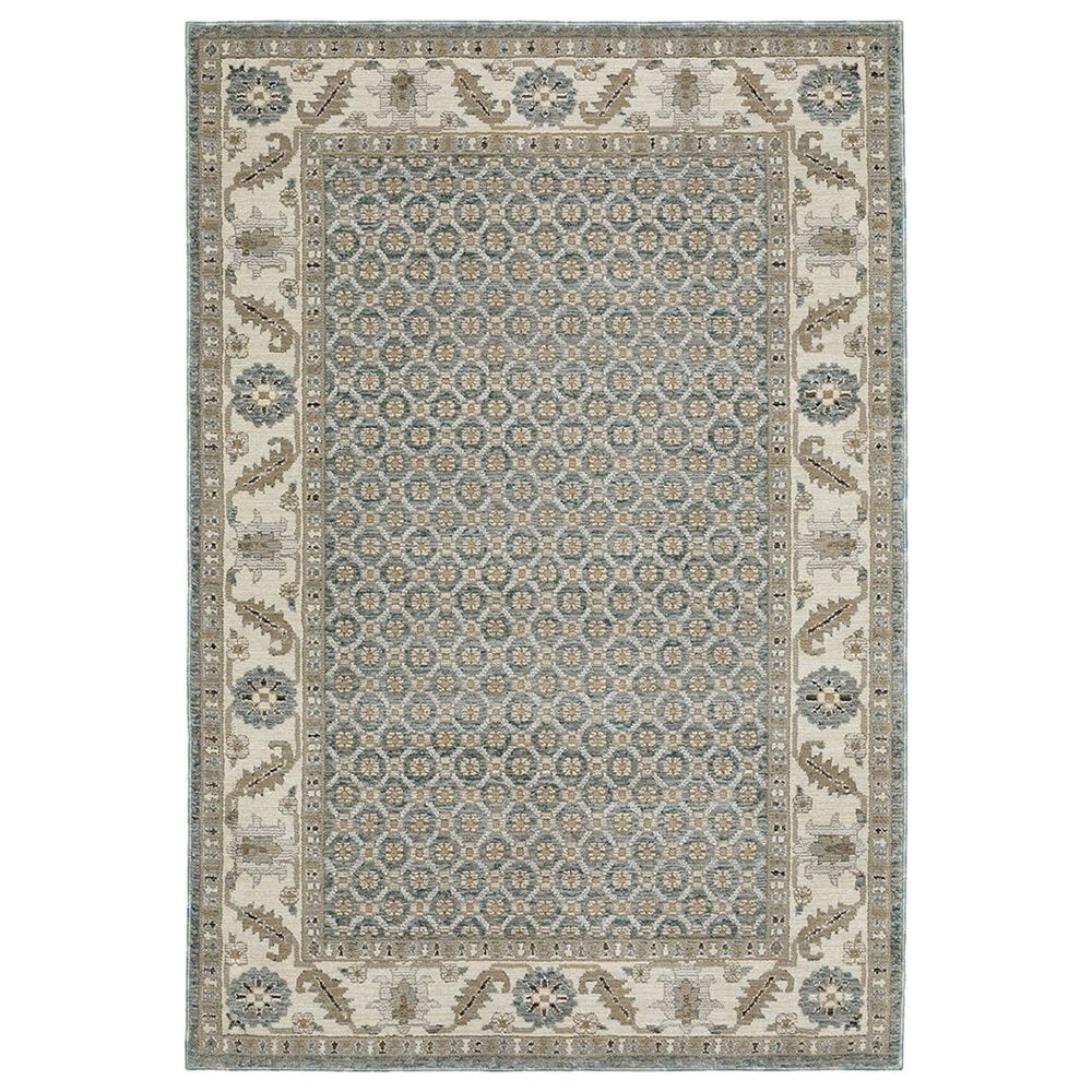 Oriental Weavers Andorra 10" x 13"2" Blue and Ivory Area Rug, , large