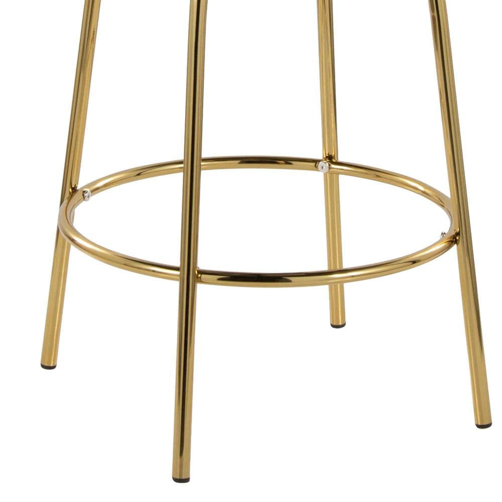 Lumisource Rhonda Swivel Counter Stool with Black Cushion in Gold &#40;Set of 2&#41;, , large