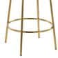 Lumisource Rhonda Swivel Counter Stool with Black Cushion in Gold (Set of 2), , large